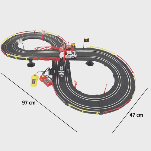 Autorama Pista de corrida Infantil Com 2 Carrinhos 88 peças