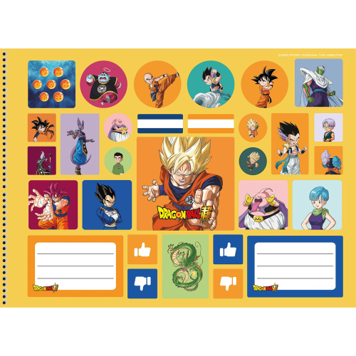 Caderno Brochura Dragon Ball Dupla - 80 Folhas - São Domingos - Casa Joka