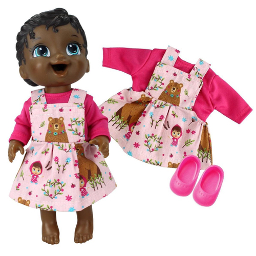 KIT ROUPA BONECA PARA REBORN 46/56CM - 8 ITENS JARDINEIRA INDIOZINHOS  CASINHA 4 - Ri Happy