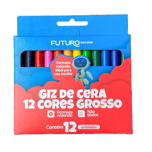 Giz de cera gizao big gis neon gliter 52G 6CORES acrilex em Promoção na  Americanas