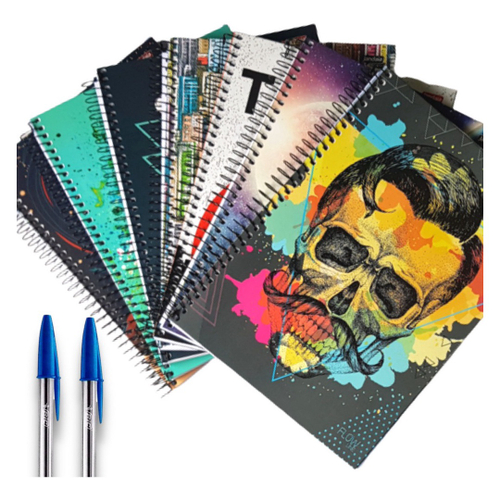 Caderno com Espiral Grande Masculino Jandaia