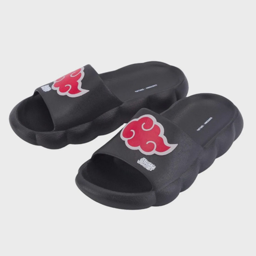 kit 2 Pares Chinelo Slide Sandália Anime Naruto Mangá Akatsuki Hatake Nuvens  Vermelhas - Escorrega o Preço