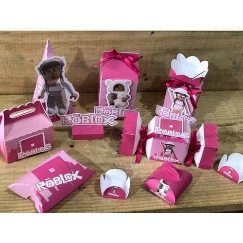 Kit Festa Completa Rosa Roblox Infantil Decoração Meninas no Shoptime