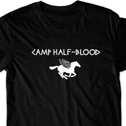 Camiseta Raglan Camp Half Blood / Acampamento Meio-Sangue / Percy Jackson -  Cor Laranja Manga Preta em Promoção na Americanas