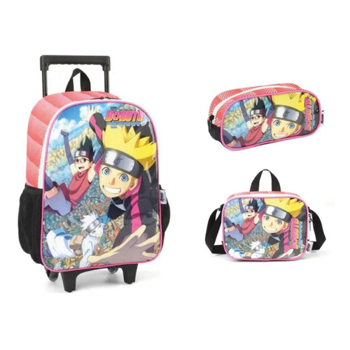 Mochila de Rodinhas pequena para creche Naruto Classico - Izza Presentes