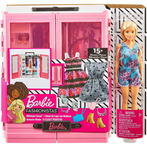 Closet Boneca Barbie com Caixas de Sapato - Guarda roupa