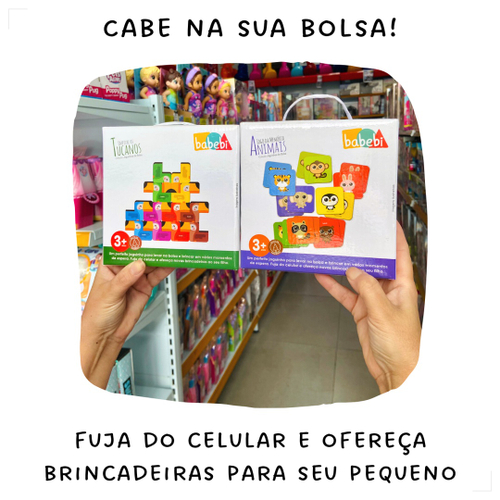 JOGUINHOS DE BOLSA: JOGO DA MEMORIA ANIMAIS - CELL Brinquedos Educativos ®