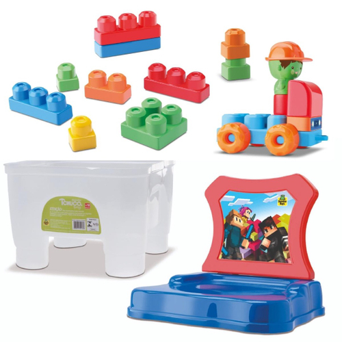 Cadeirinha de Brinquedo Infantil com Blocos de Montar - Wp Connect