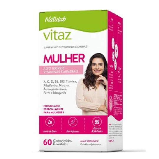 Vitaz az Mulher 60 Capsulas Natulab Imunidade Energia em Promoção na ...