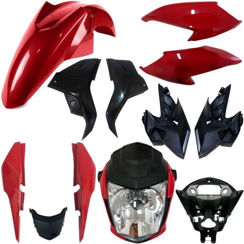 Kit Adesivo Carenagem Moto Honda Cg Titan 160 2022 Vermelho