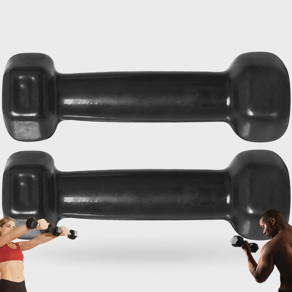 Halteres Sextavados Emborrachados Kg Cada Dumbbell Par Pesos Kit