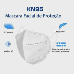 Kit 10 Máscaras KN95 com Clip Nasal - Proteção Máxima com 5 Camadas N95 KN95 PFF2 é boa?