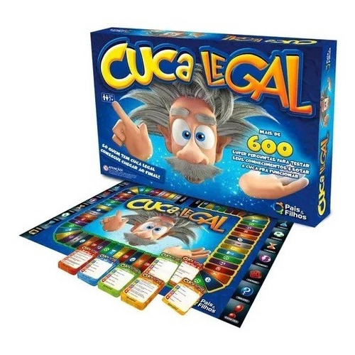 JOGO CUCA LEGAL ESCOLAR TABULEIRO ROLETA E CARTAS - REF. 2166 - 1