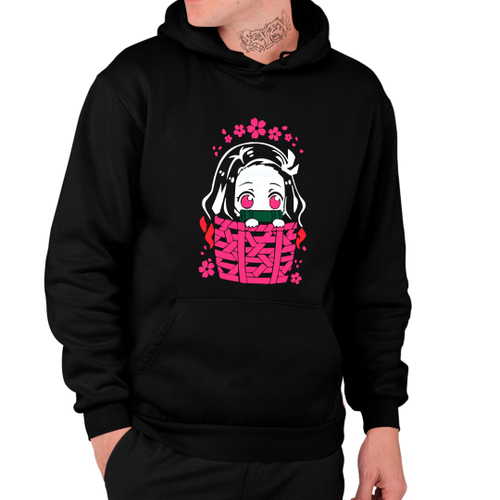 Moletom feminino com capuz fofo anime Demon Slayer desenho Nezuko  estampado, A, XX-Small