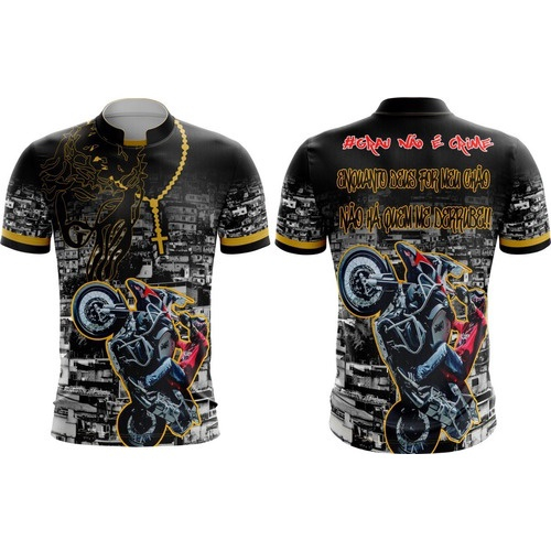 Camiseta Motos Grau Na Favela 244 Peita Chave De Quebrada no Shoptime