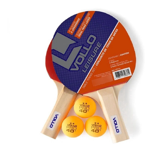 Kit Ping Pong 2 raquetes 3 bolinhas jogo de Tenis de Mesa Esporte