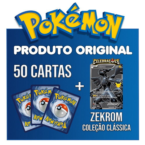 Carta Pokémon Reshiram E Zekrom Gx Com Lote 100 Cartas