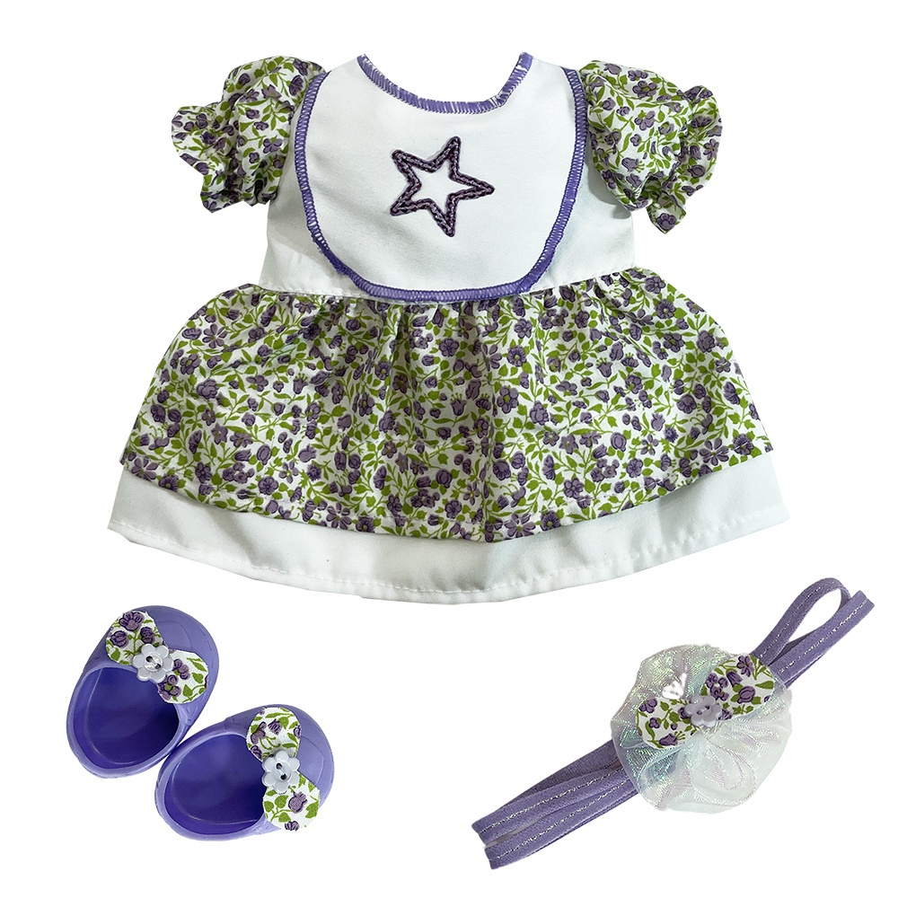 KIT ROUPA BONECA BABY ALIVE - VESTIDO ARCO IRIS ESTRELAR - Ri Happy