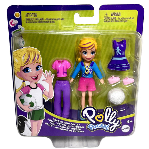 Conjunto Mini Boneca Colecionável Menina Loira Jogadora De Futebol - Com  Roupas Roupinhas E Acessórios - Polly Pocket - Mattel Brinquedos em  Promoção na Americanas