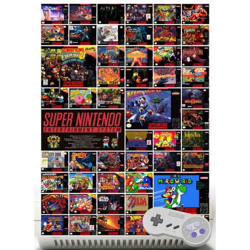 Lista com todos os jogos de Super Nintendo