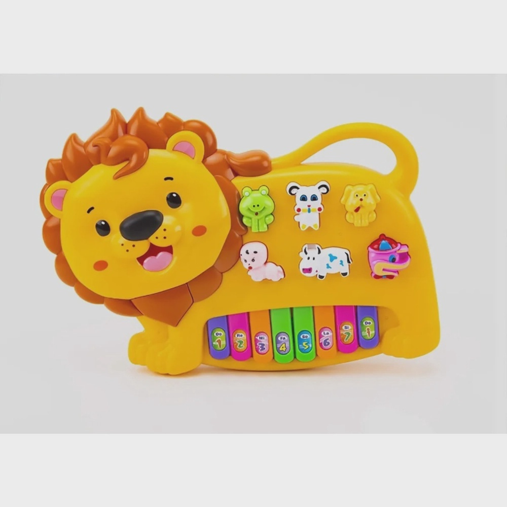 Piano com alça Baby Musical com Sons de Bichos e Jogos Amarelo Divertido -  DM Toys - Piano / Teclado de Brinquedo - Magazine Luiza