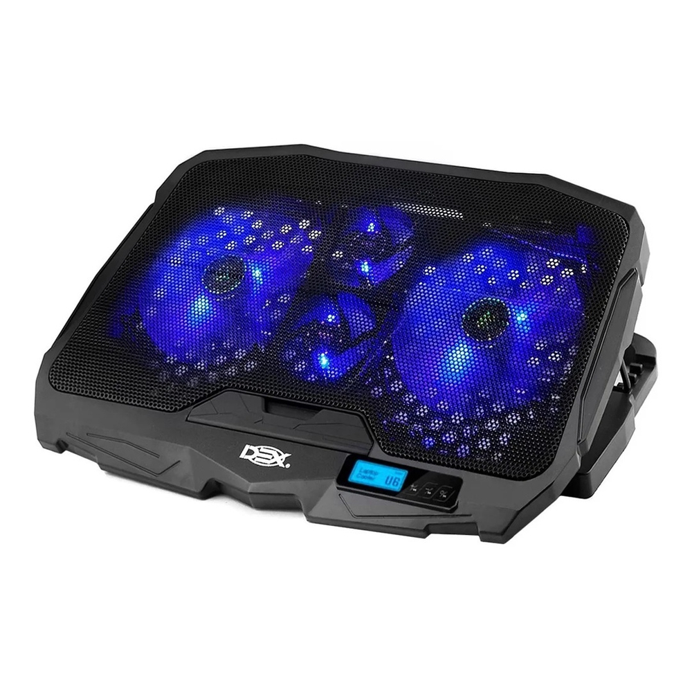 Base Cooler Suporte Para Notebook Até 17,3 4 Cooler Fan Led 2 Usb Dex ...