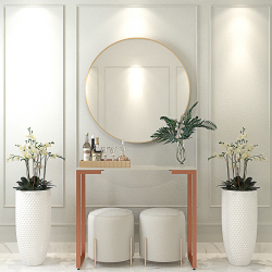 Aparador Mesa Office Retangular Off White Industrial Pés Ferro Cobre Decoração Sala - Lojas rpm é boa?