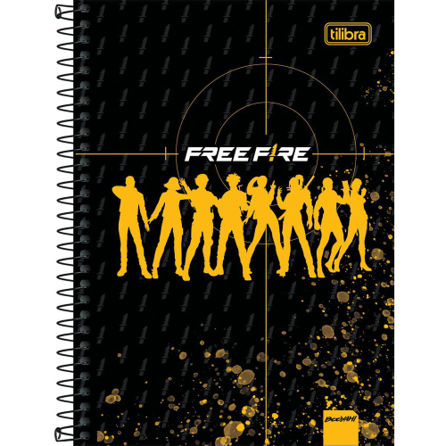 Caderno tilibra espiral 1/4 pequeno 80 folhas free fire em Promoção na  Americanas