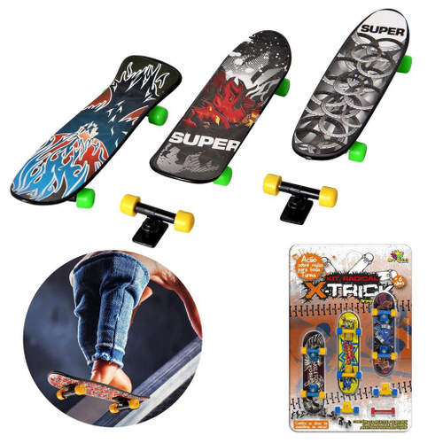 Brinquedo Skate De Dedo Com Rampa Obstáculo X-Trick