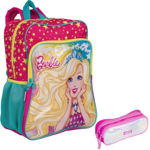 Mochila Barbie Princesa Pop Star Rodinhas Tam G Sestini