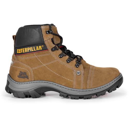 Bota Original Caterpillar Masculina Confortável Couro palmilha a