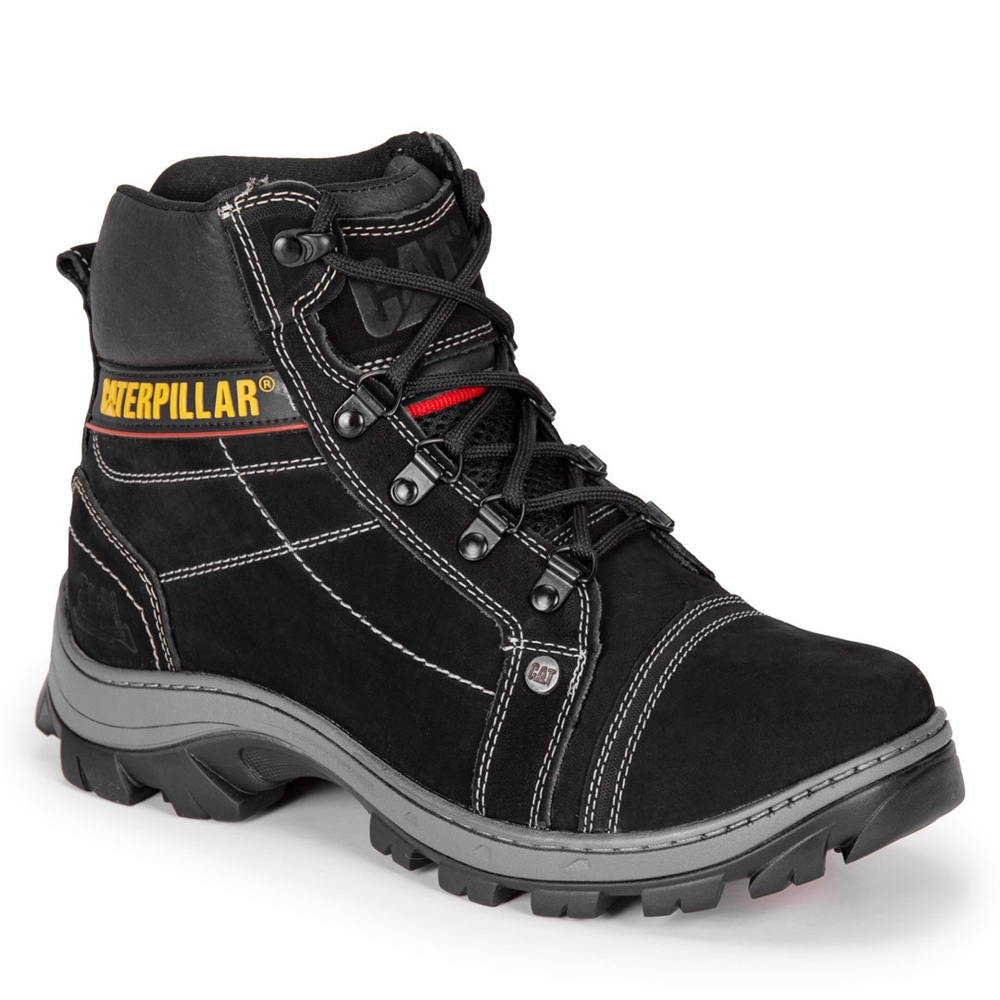 Bota Botina Coturno Feminino Cat Adventure em Couro Legítimo Palmilha em  Gel 