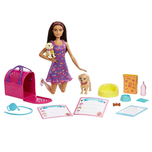 Boneca Barbie Conjunto De Academia Com Cachorrinho Roupa De Treino