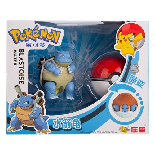 Brinquedo Pokemon Blastoise Articulado Dentro De Pokebola