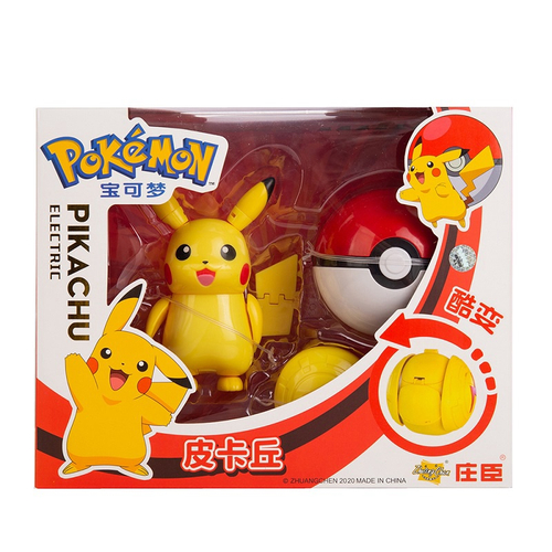 Figura de ação Boneco Pokemon articulado na pokebola Brinquedo