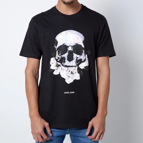 Camiseta John John Mult Skull Masculina em Promoção na Americanas