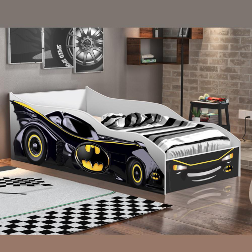 Cama Carro Force 09 infantil preto - J&A Móveis