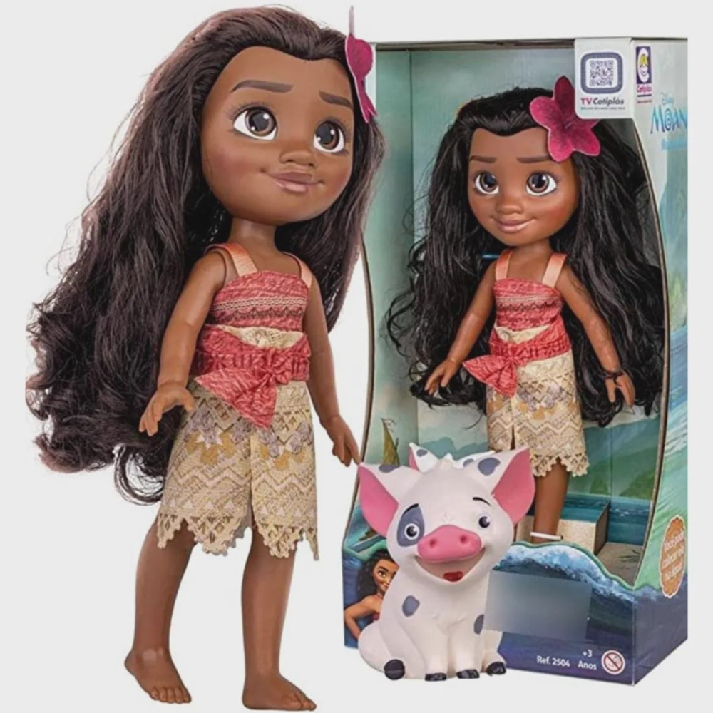 Boneca Moana E Porquinho Pua 2600 Cotiplas No Shoptime