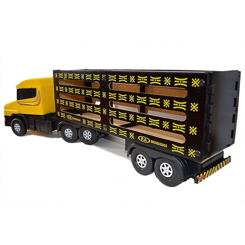 Carreta Caminhão Scania Boiadeiro Carroceria de Madeira Brinquedo Grande  26x90cm Criança na Fazenda em Promoção na Americanas