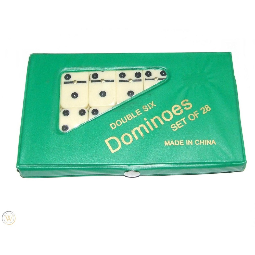 Jogo De Dominó 28 Peças No Estojo Doble Six 5mm Wellmix Jogos de