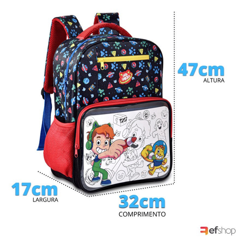 Mochila de Costas Masculino Gato Galáctico Colorir