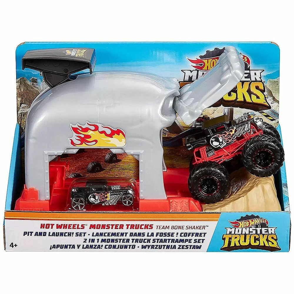 Hot Wheels Monster Trucks Bone Shaker, Black/Red Toy