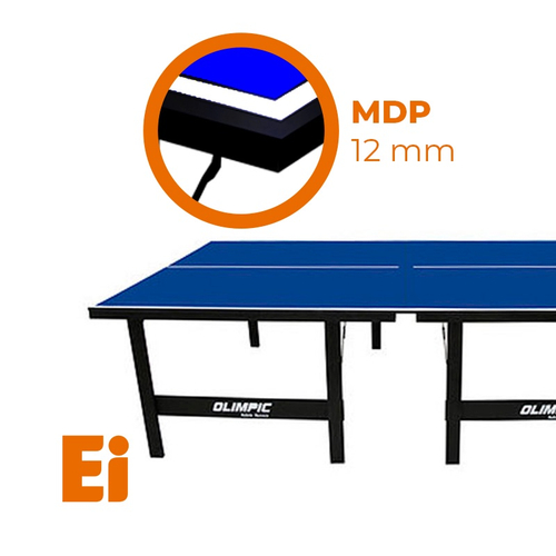 Mesa de Tênis de Mesa Dobrável Ping Pong Olimpic 12mm Klopf