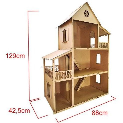 Brinquedos parte EXTRA: Casinha da Barbie em Madeira MDF - Mamãe Plugada