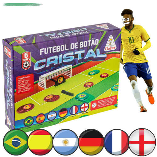 Jogo Futebol De Botão Completo Com Seleções 6 Times Original