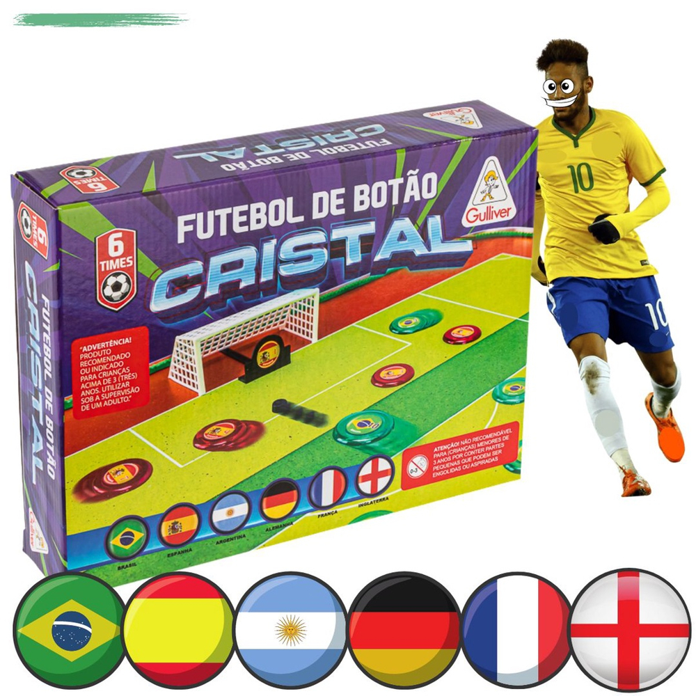 Jogo Futebol De Botão Completo Com Seleções 12 Times Original Gulliver