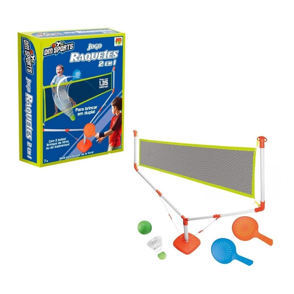 Sosoport 1 Conjunto Jogo De Tênis Infantil Raquete De Badminton Infantil  Peteca De Badminton Conjunto De Mini Badminton Rolha De Badminton Plástico