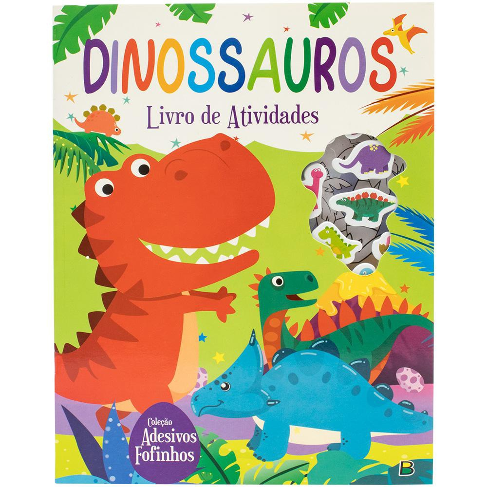 Livro Infantil Dinossauros - Adesivos, Atividades, Jogos E