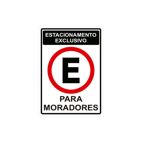 Placa De Sinalização Estacionamento Exclusivo Para Moradores Submarino 1942