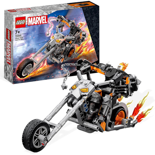 Lego Marvel Motoqueiro Fantasma Robô e Moto 76245